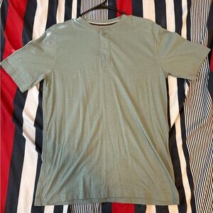 Vintage Sage Green Henley Tee